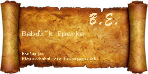 Babák Eperke névjegykártya